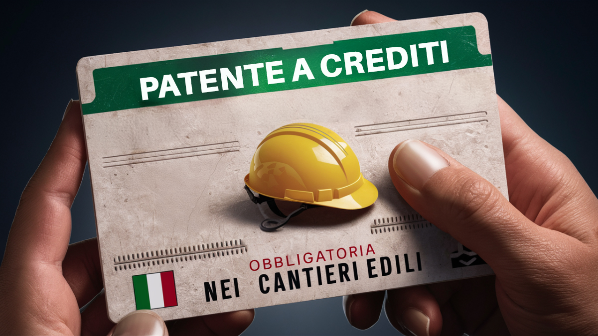 OBBLIGO DELLA PATENTE A CREDITI PER LA SICUREZZA NEI CANTIERI